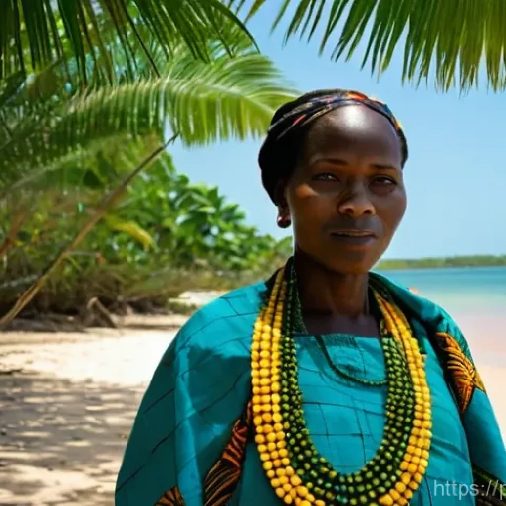 기니비사우와 세네갈 감비아 비교 여행 - **A Vibrant Bijagós Island Scene in Guinea-Bissau**
"A portrait of a dignified Bijagós woman fro...