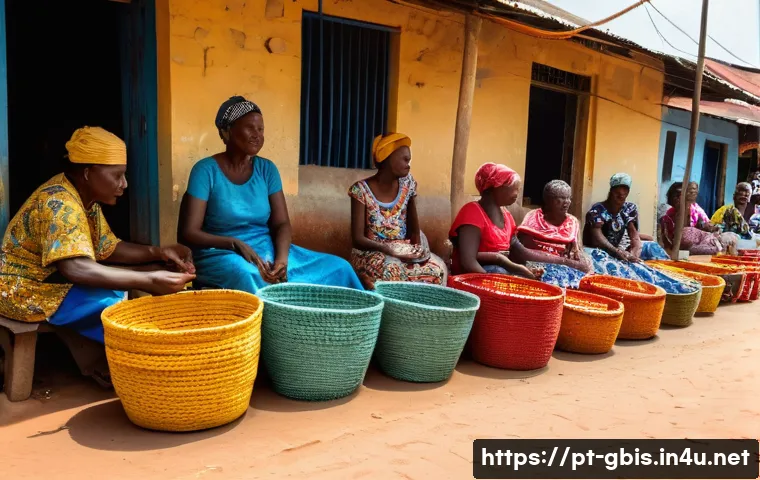 기니비사우에서 사용할 수 있는 여행 앱 추천 - A vibrant street scene in Bissau, Guinea-Bissau, showing a local outdoor market near Mercado Bandim ...
