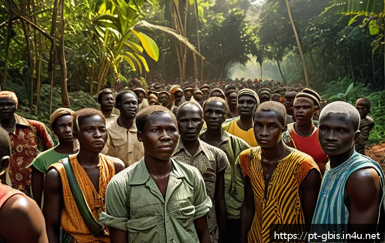 기니비사우의 독립기념일과 역사적 기념일 - A vibrant and detailed scene depicting a historic gathering of PAIGC members in the 1960s Guinea-Bis...