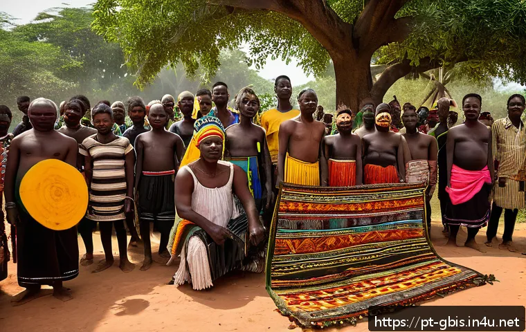 기니비사우에서 경험할 수 있는 로컬 체험 - A vibrant traditional initiation ceremony in Guinea-Bissau called “fanado,” featuring a diverse comm...